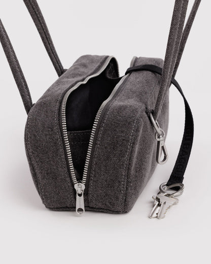 SMALL DENIM BOWLER BAG - US 3698