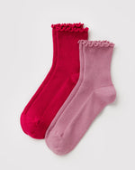 LETTUCE EDGE SOCK SET OF 2 - US 0565