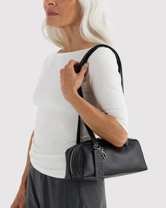 SMALL RECYCLED LEATHER BOWLER BAG - US 1099