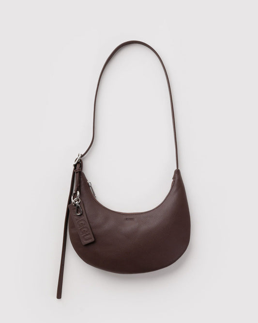 SMALL RECYCLED LEATHER FLAT CRESCENT - US 1433