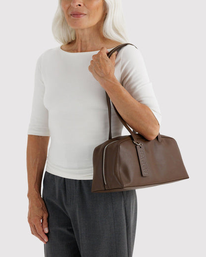 RECYCLED LEATHER BOWLER BAG - US 7000