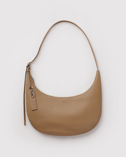 MEDIUM RECYCLED LEATHER FLAT CRESCENT - US 5733