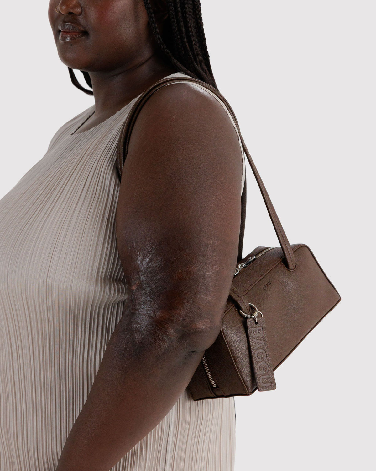 SMALL RECYCLED LEATHER BOWLER BAG - US 1983
